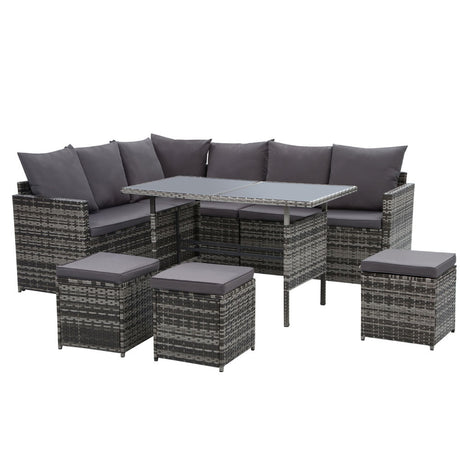 Gardeon Modular Outdoor Wicker Sofa Set