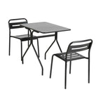 Gardeon Black Steel 3-Piece Bistro Set