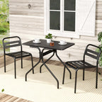 Gardeon Black Steel 3-Piece Bistro Set