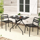 Gardeon Black Steel 3-Piece Bistro Set