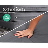 Gardeon Sun Lounge Setting Wicker Lounger Day Bed Outdoor Furniture Patio Grey