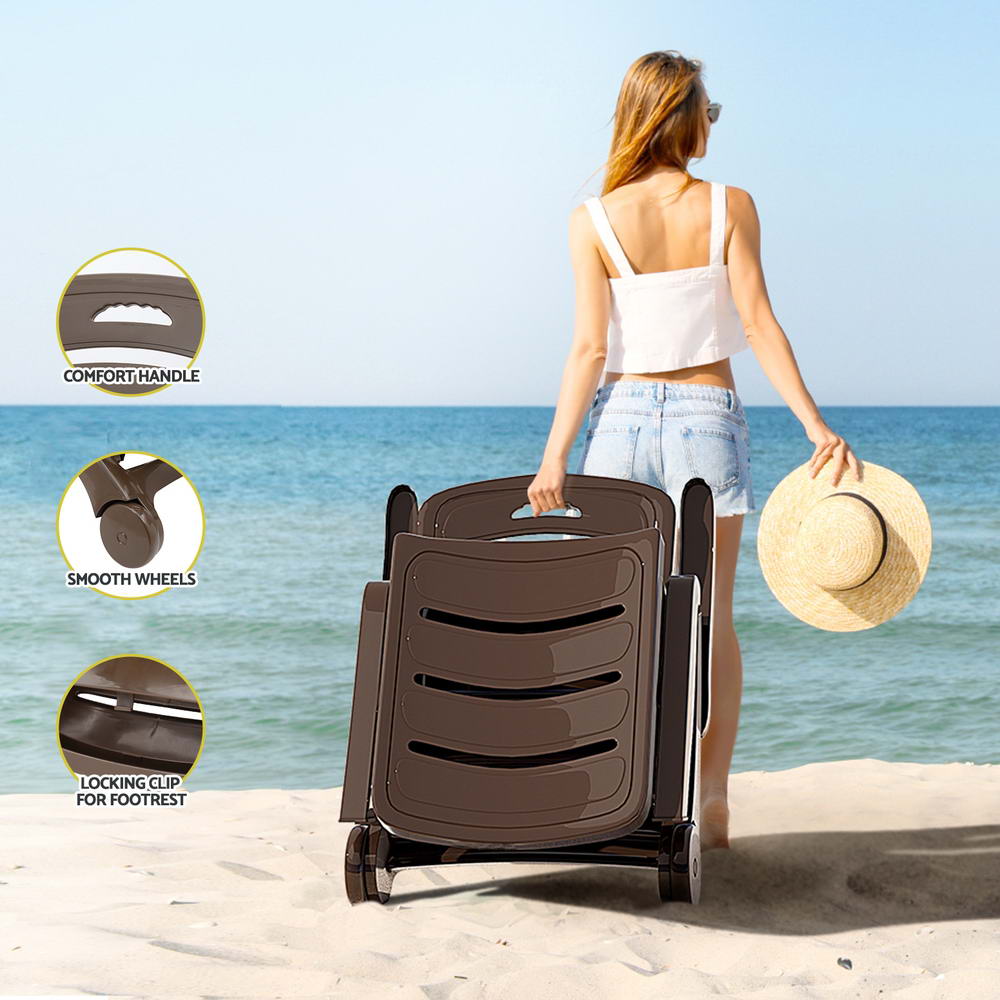 Gardeon Portable Folding Sun Lounger