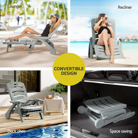 Gardeon Portable Folding Sun Lounger