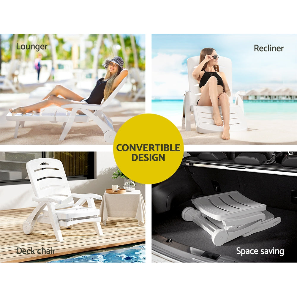 Gardeon Portable Folding Sun Lounger