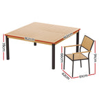 Gardeon 9-Piece Acacia Wood Dining Set