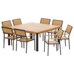 Gardeon 9-Piece Acacia Wood Dining Set