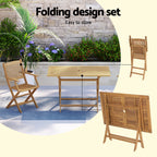 Gardeon Acacia Wood 7-Piece Outdoor Dining Set