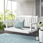 Gardeon White Fir Wood Porch Swing Chair