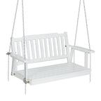 Gardeon White Fir Wood Porch Swing Chair