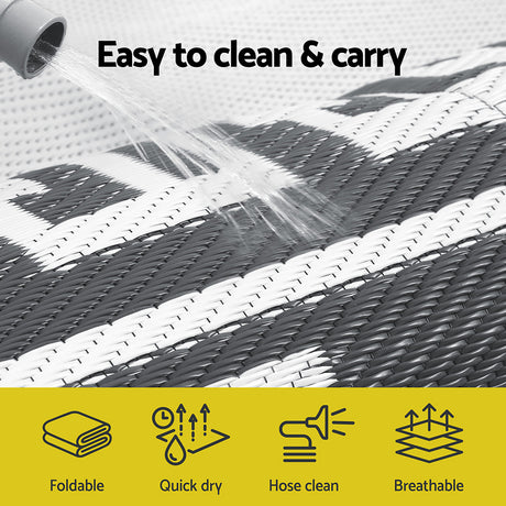 Gardeon Reversible Outdoor Rug - Versatile and Stylish