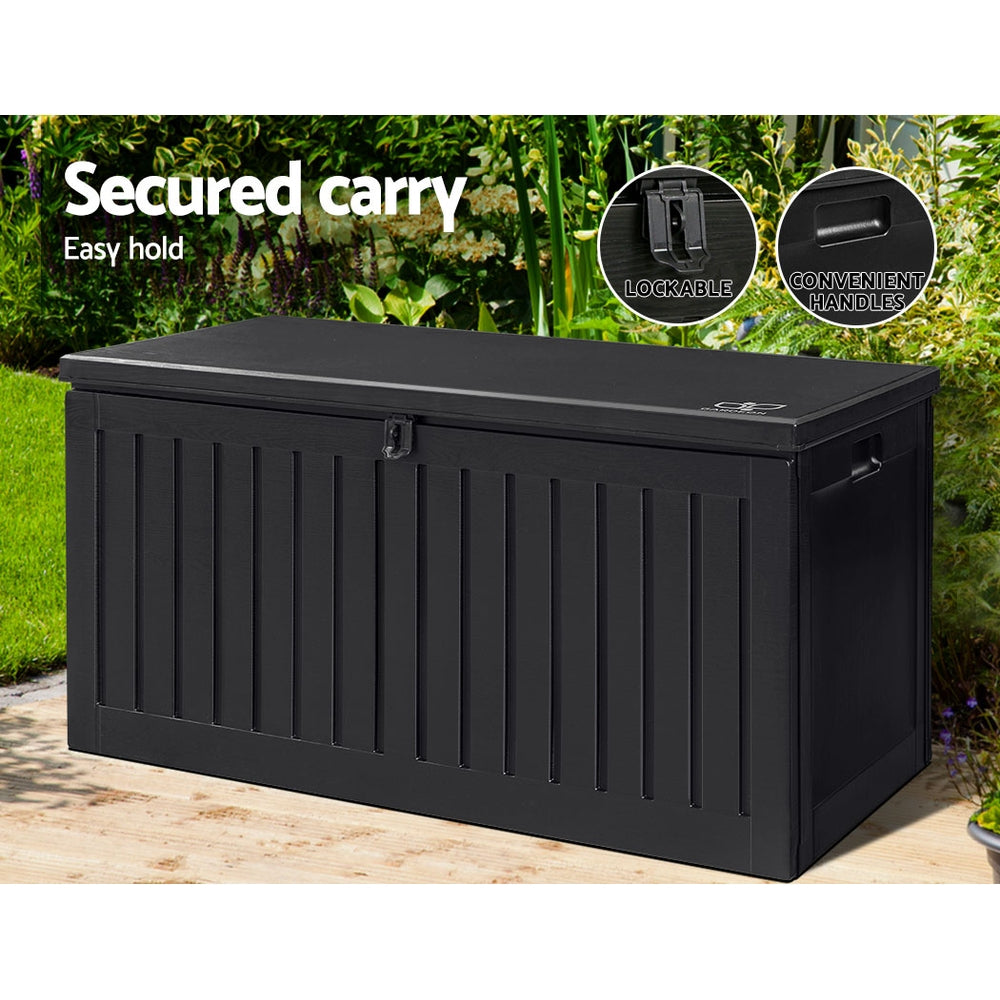 Gardeon 270L Weather-Resistant Outdoor Storage Box  

Efficient outdoor storage and seating solution.