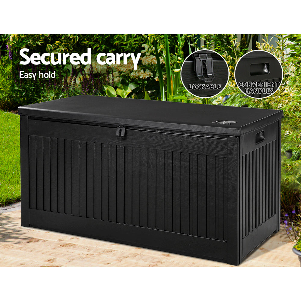Gardeon 270L Weather-Resistant Outdoor Storage Box  

Efficient outdoor storage and seating solution.