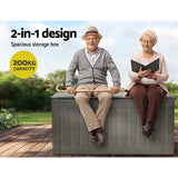 Gardeon 830L Dual Function Outdoor Storage Bench