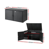 Gardeon Black Weather-Resistant Outdoor Storage Cabinet