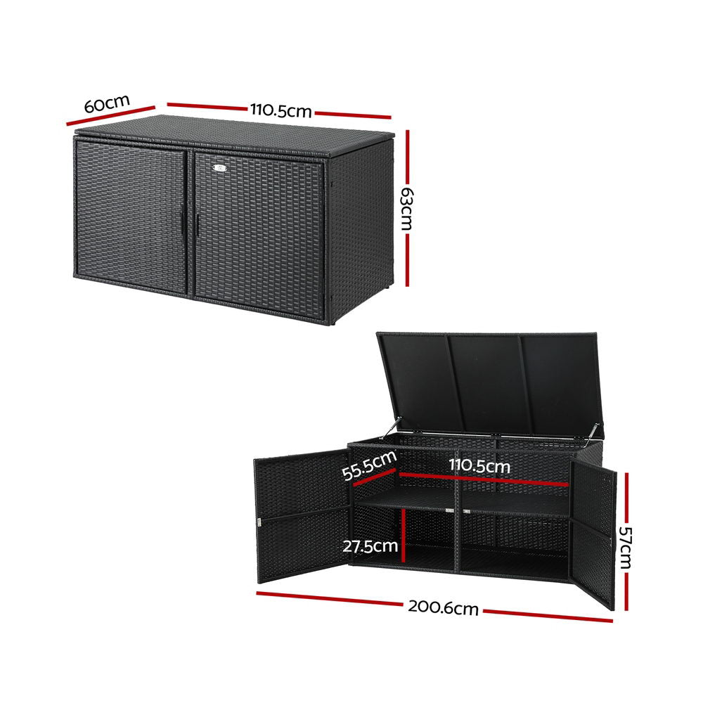 Gardeon Black Weather-Resistant Outdoor Storage Cabinet