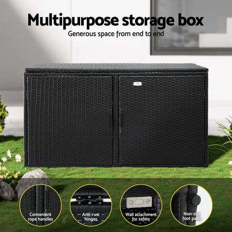 Gardeon Black Weather-Resistant Outdoor Storage Cabinet