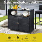 Gardeon 2-in-1 Outdoor Storage Cabinet & Bar Table