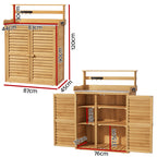 Gardeon 2-in-1 Outdoor Storage Cabinet & Workbench