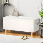 Artiss Premium White Storage Ottoman