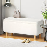 Artiss Premium White Storage Ottoman
