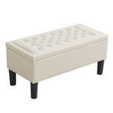 Artiss 96cm Taupe Multi-Functional Storage Ottoman