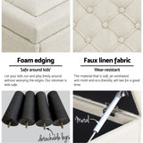 Artiss 96cm Taupe Multi-Functional Storage Ottoman