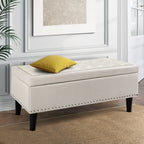 Artiss 96cm Taupe Multi-Functional Storage Ottoman