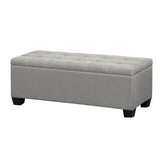 Artiss Grey Linen Storage Ottoman - 97cm