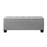 Artiss Grey Linen Storage Ottoman - 97cm