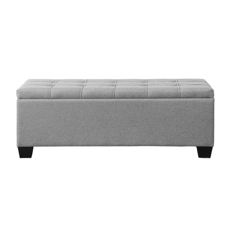 Artiss Grey Linen Storage Ottoman - 97cm