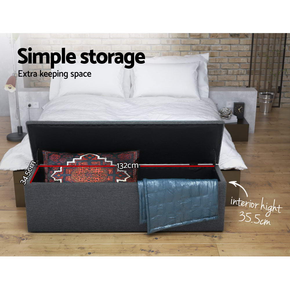 Elegant Upholstered Storage Ottoman Bench
