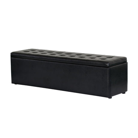 Elegant Upholstered Storage Ottoman Bench