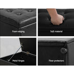 Elegant Upholstered Storage Ottoman Bench