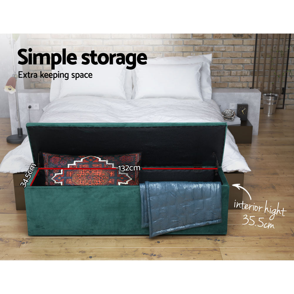 Elegant Upholstered Storage Ottoman Bench