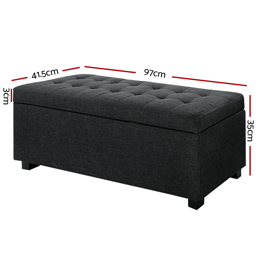 Artiss Charcoal Storage Ottoman Blanket Box