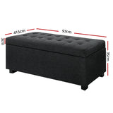 Artiss Charcoal Storage Ottoman Blanket Box