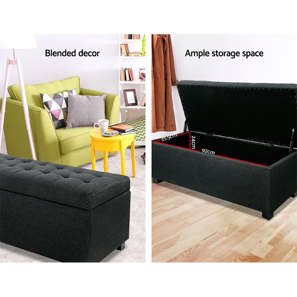 Artiss Charcoal Storage Ottoman Blanket Box