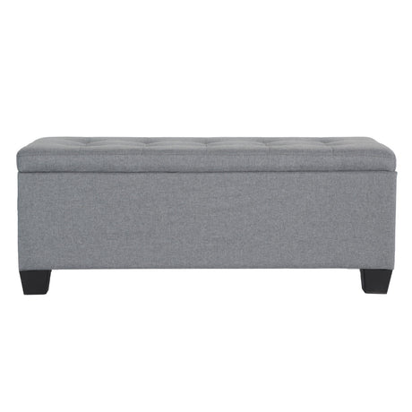Artiss 97cm Grey Linen Storage Ottoman