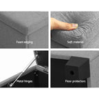 Artiss Light Grey Storage Ottoman & Blanket Box