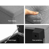 Artiss Light Grey Storage Ottoman & Blanket Box