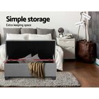 Artiss Light Grey Storage Ottoman & Blanket Box