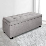 Artiss Light Grey Storage Ottoman & Blanket Box
