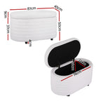 Artiss 87cm Elegant Boucle Fabric Storage Ottoman