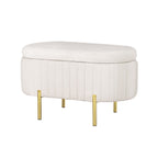 Artiss White Velvet Storage Ottoman