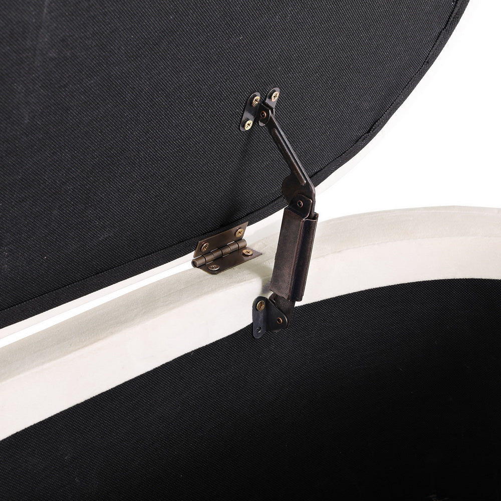 Artiss White Velvet Storage Ottoman