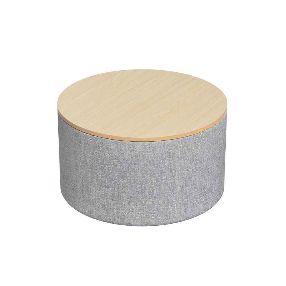 Artiss Round Storage Ottoman with Lid