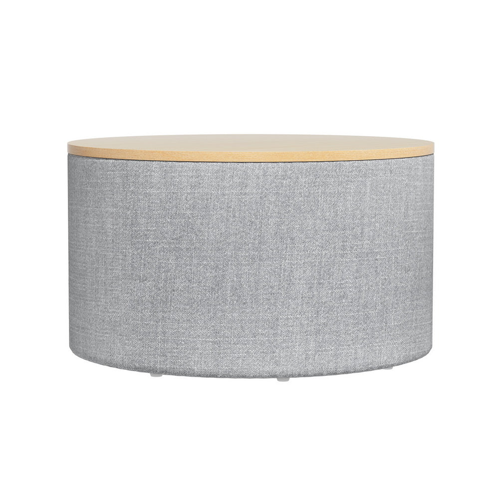 Artiss Round Storage Ottoman with Lid