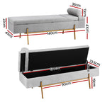 Artiss Modern Boucle Storage Ottoman Bed