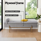 Artiss Modern Boucle Storage Ottoman Bed