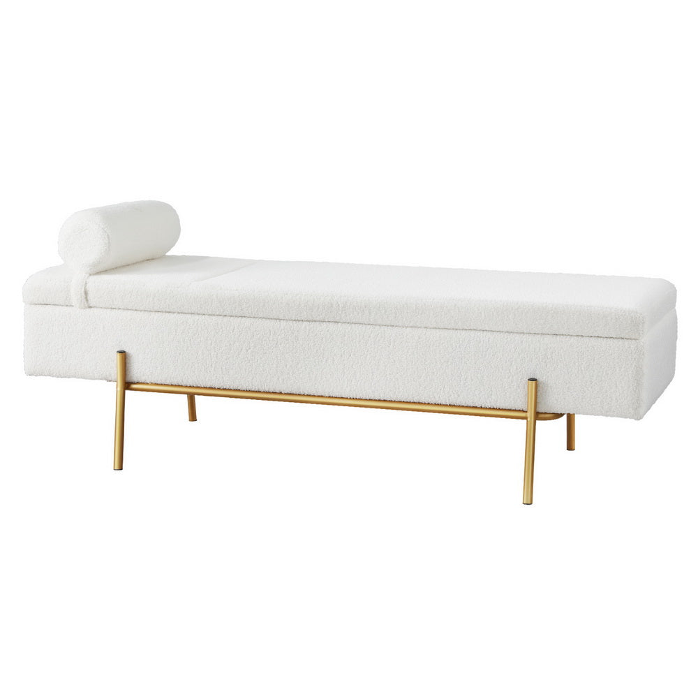 Artiss Modern Boucle Storage Ottoman Bed